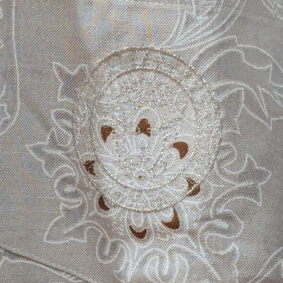 VERSACE DOLM Italy Color Linen Casual Short Sleeve Button Down Shirt Men's S - Picture 5 of 5